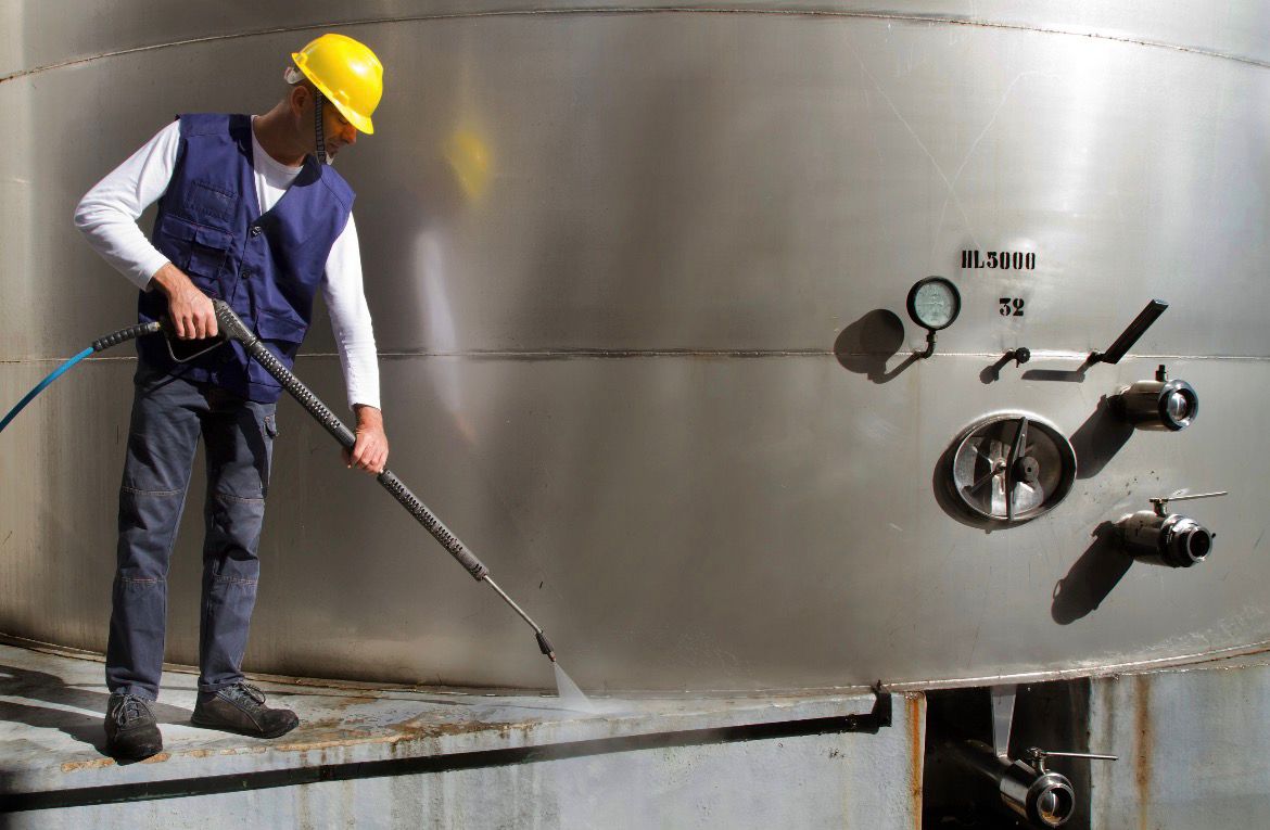 Professionele vloerreiniging met hogedruk